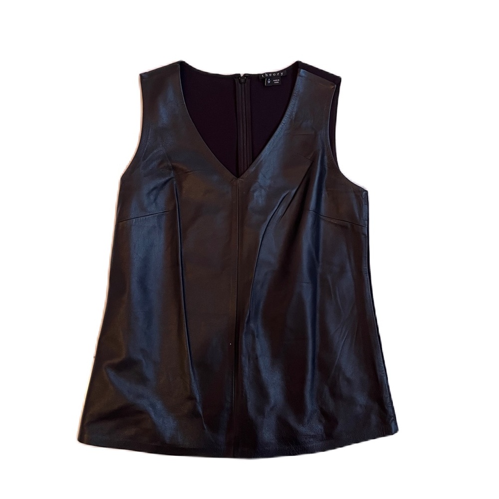 Leather Theory top black
